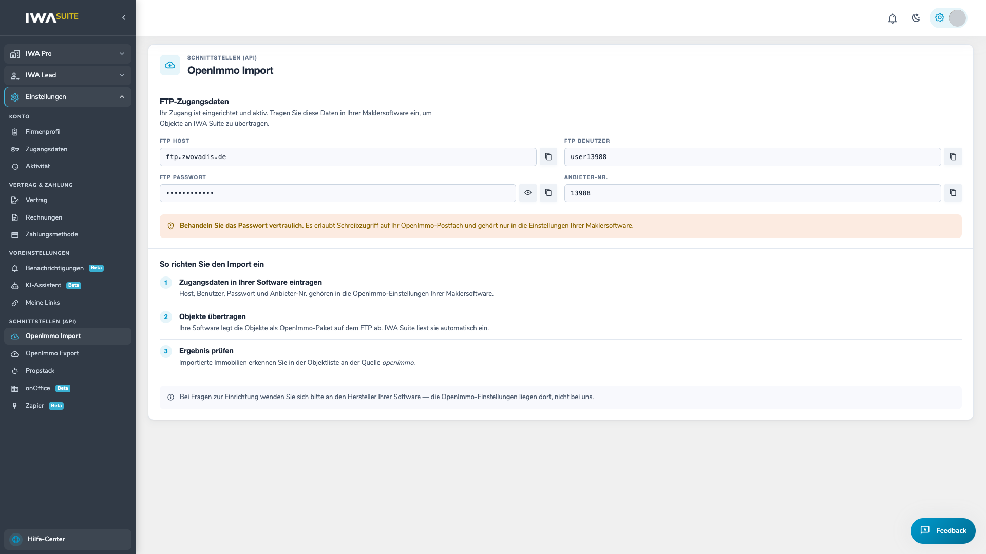 Integration und Apps mit OpenImmo Import, Export und Propstack